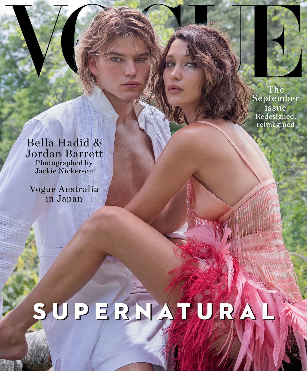 First Look Bella Hadid And Jordan Barrett Cover Vogue Australias 
