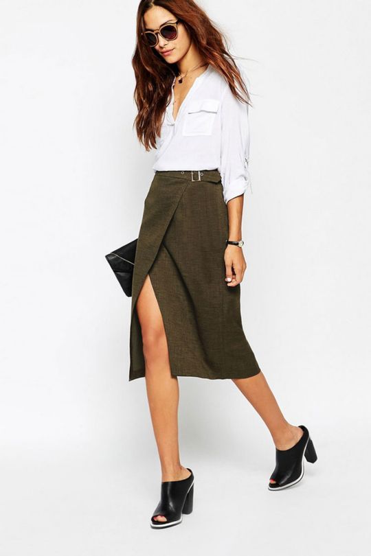 14 midi skirts to buy for autumn when it's still not cold enough to ...