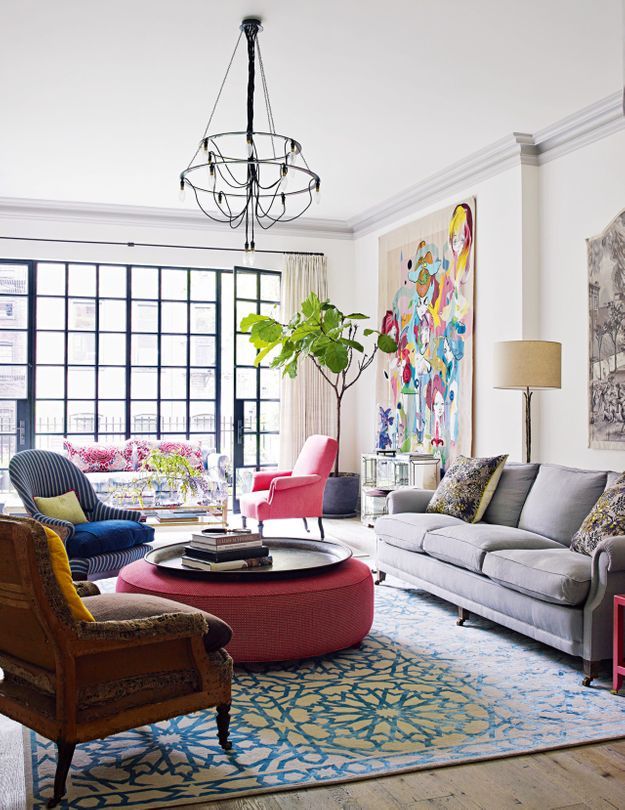 Living rooms with perfect pops of color - Vogue Living